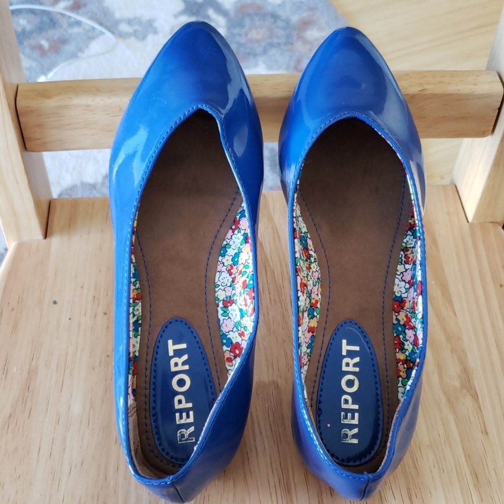 Report Blue Girl Mule Size 4 Patent Leather